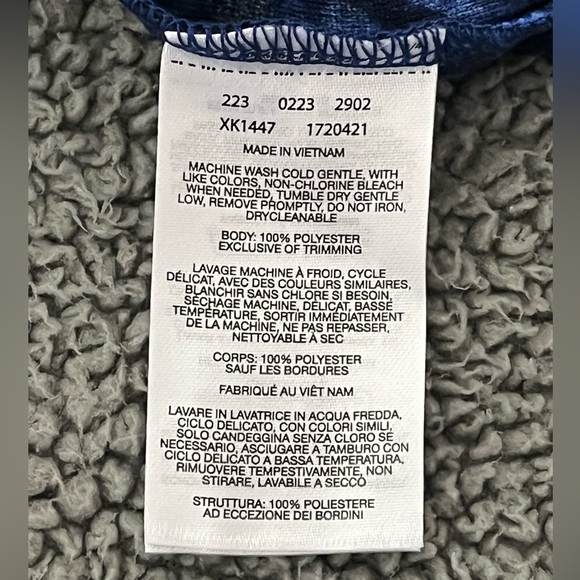 Columbia Women's Arctic Air Fleece 1/2 Zip Sweatshirt Navy Blue Abstract XXL $45 - Picture 11 of 12